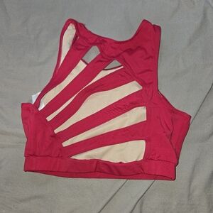 Red Cutout Crop Top | Dancewear Solutions